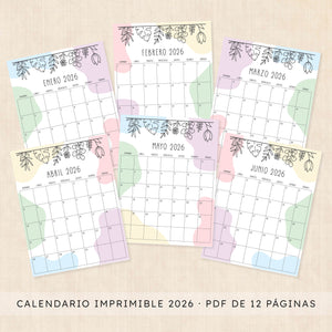 calendario 2026 para imprimir