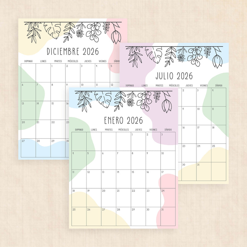 Calendario para imprimir · Plantillas PDF
