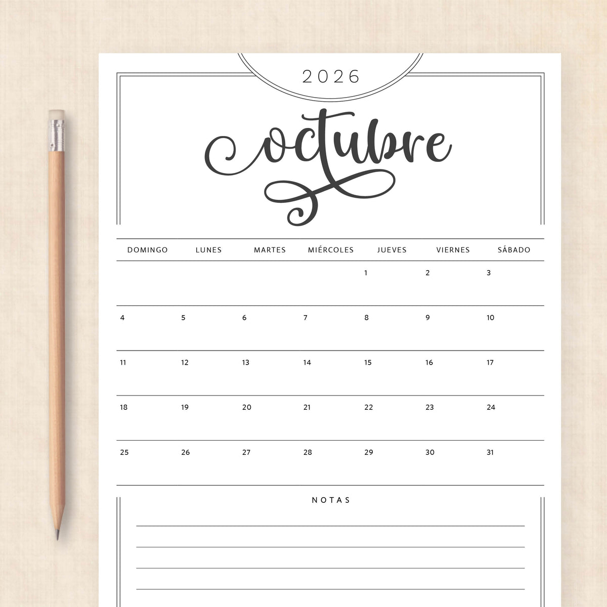 calendario 2026