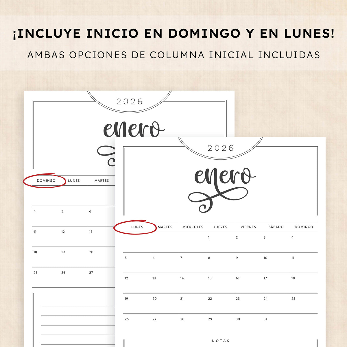 calendario 2026