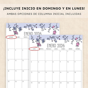 calendario 2026 para imprimir