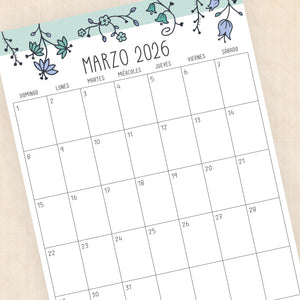 calendario 2026 para imprimir