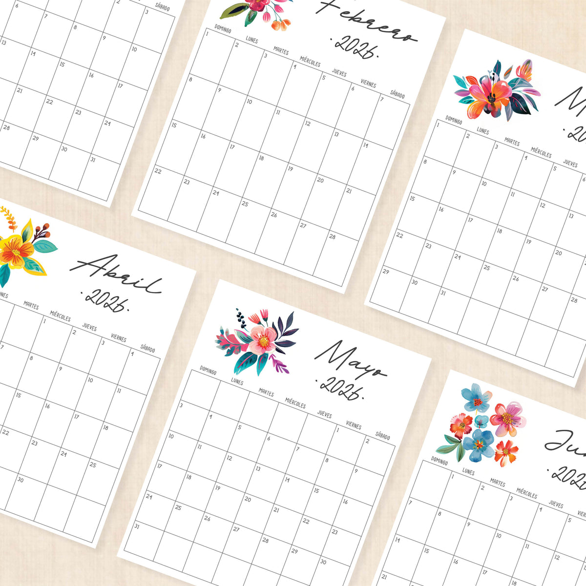 calendario 2026 para imprimir