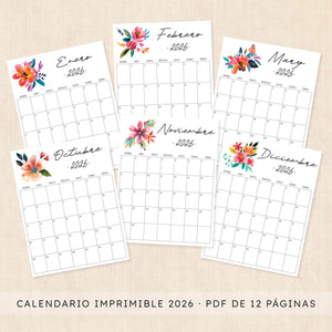 calendario 2026 para imprimir