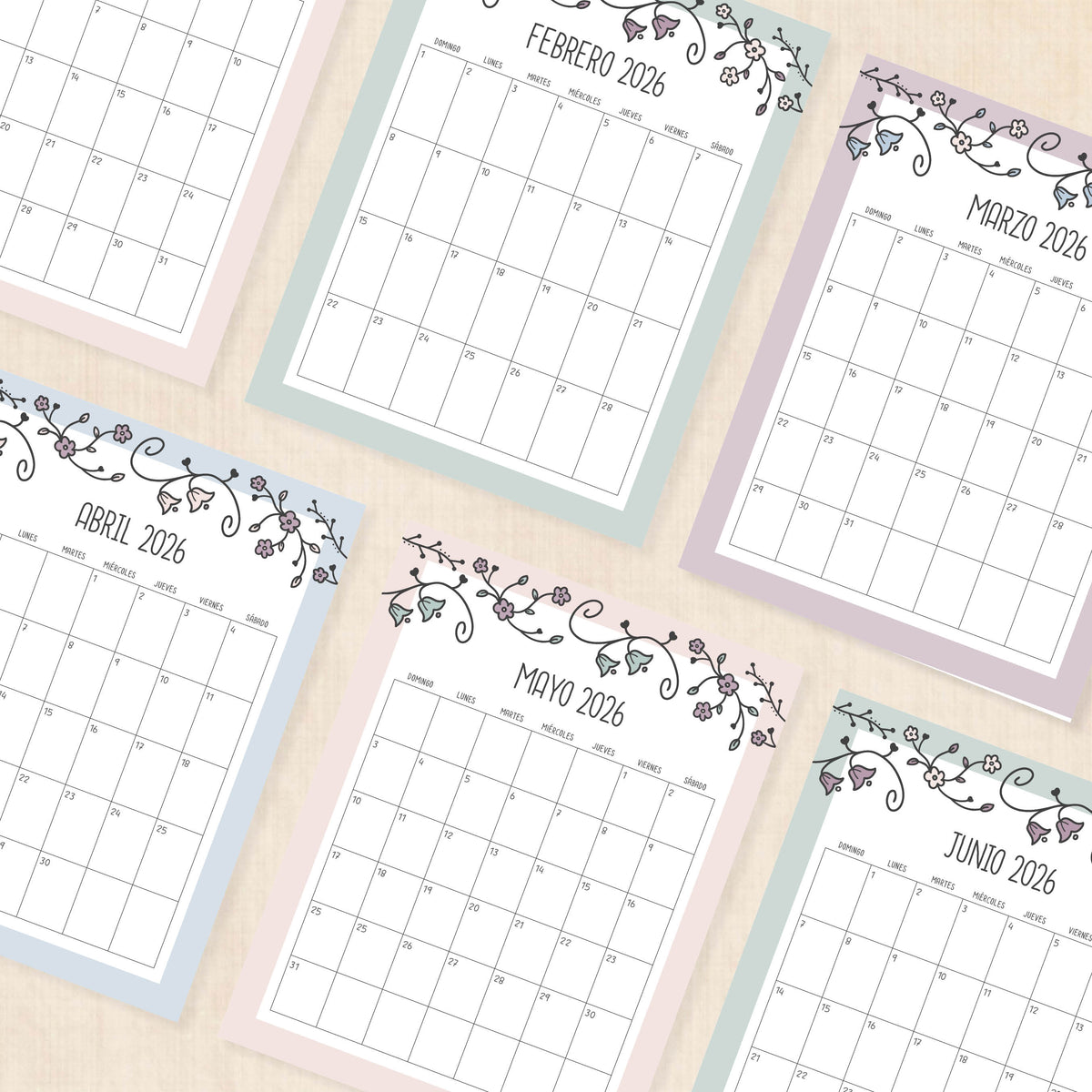 calendario 2026 para imprimir