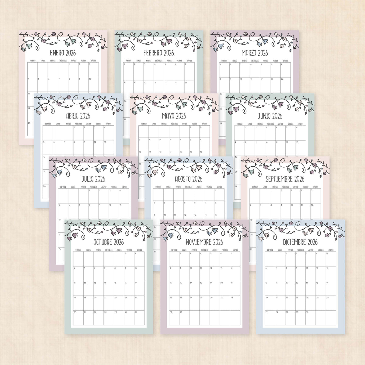 calendario 2026 para imprimir