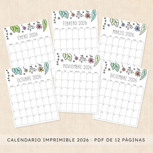 calendario 2026 para imprimir