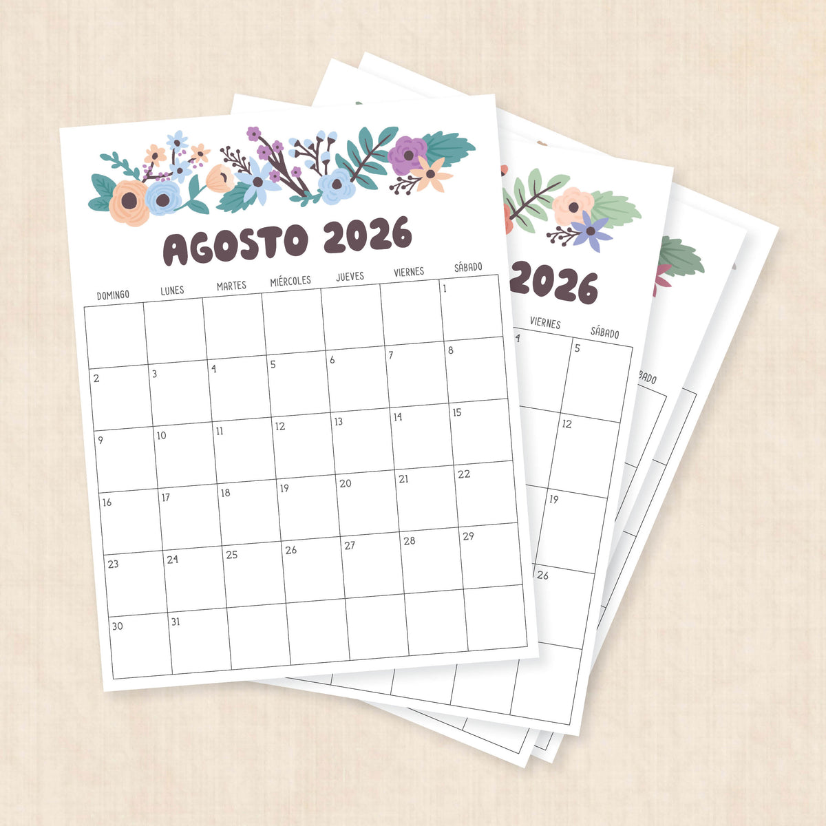 calendario 2026 para imprimir