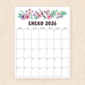 calendario 2026 para imprimir