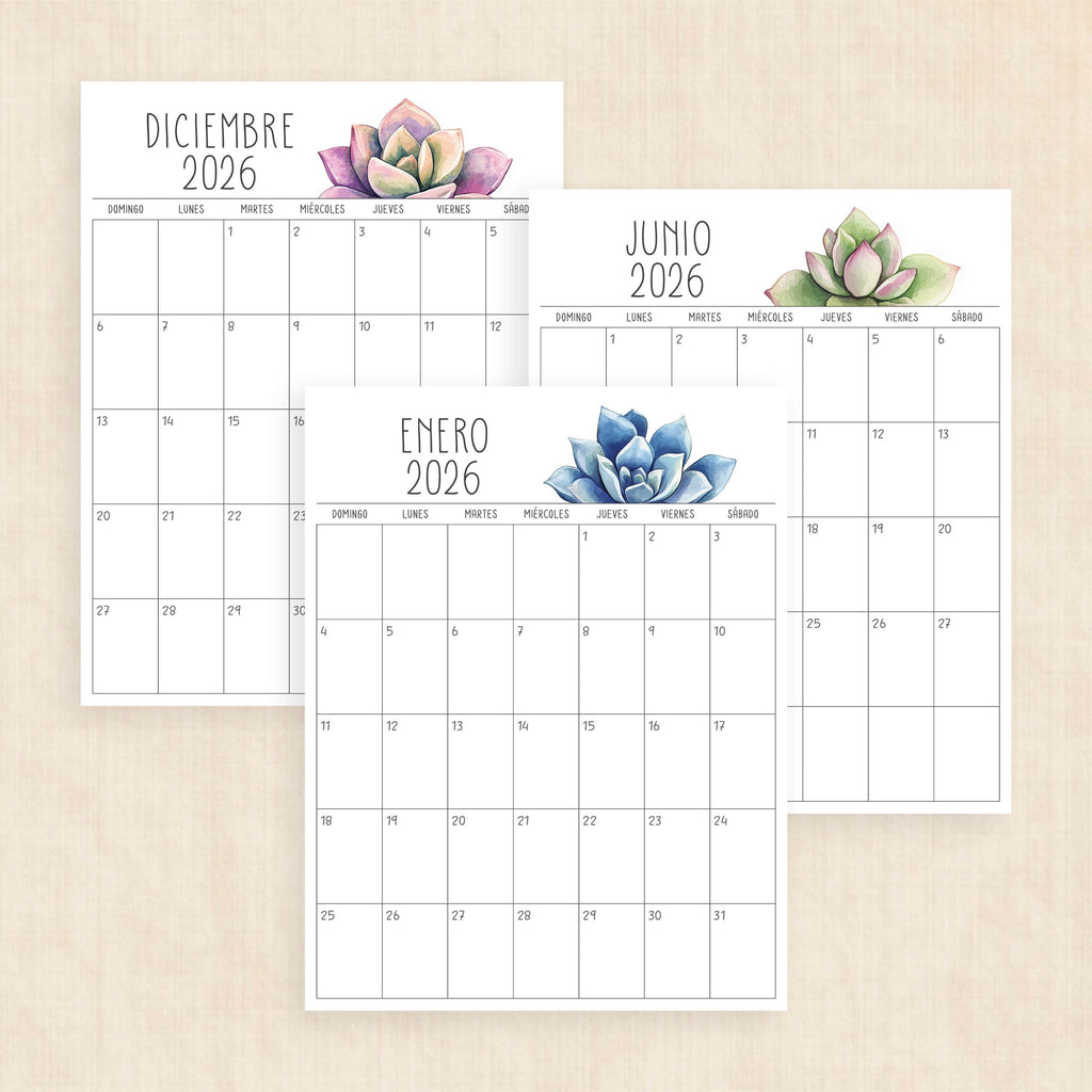 Calendario 2026 Para Imprimir Plantillas PDF Calendario 2026 Para Imprimir Plantillas PDF