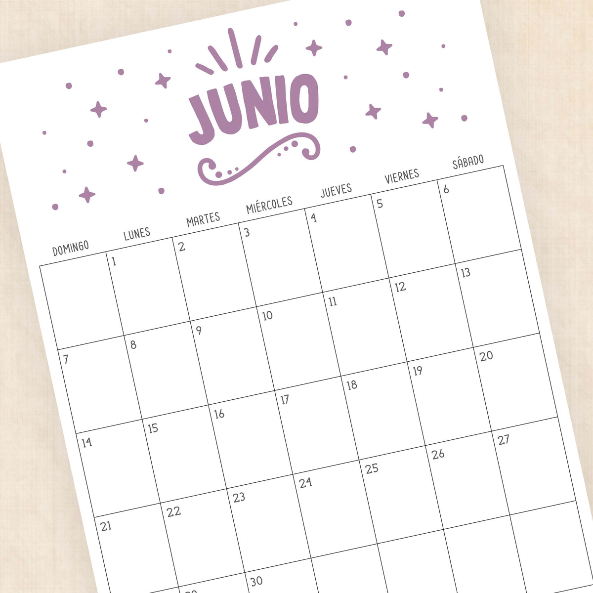 calendario 2026 para imprimir