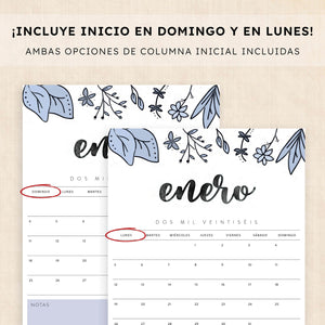 calendario 2026 para imprimir