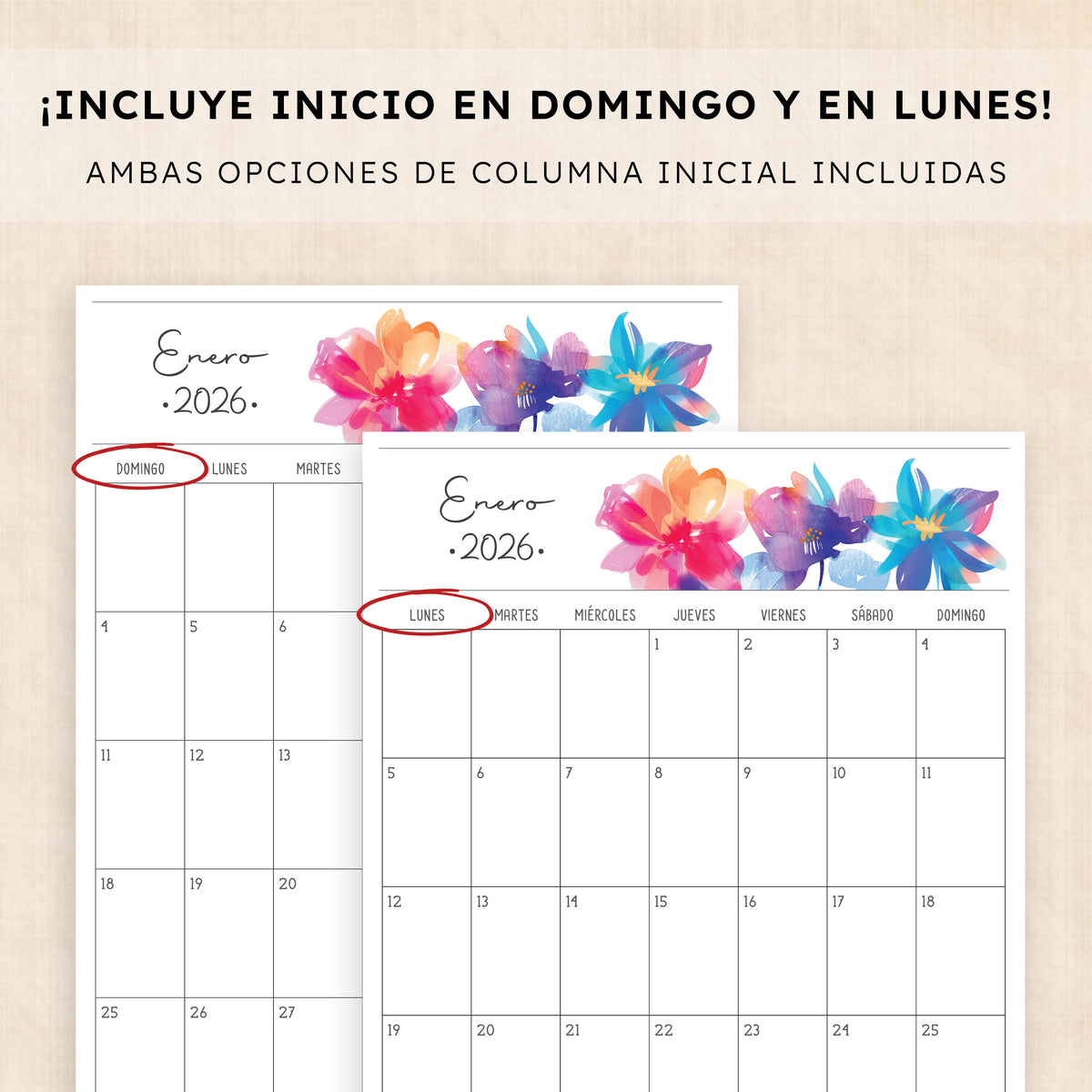 calendario 2026 para imprimir