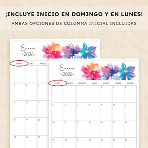 calendario 2026 para imprimir