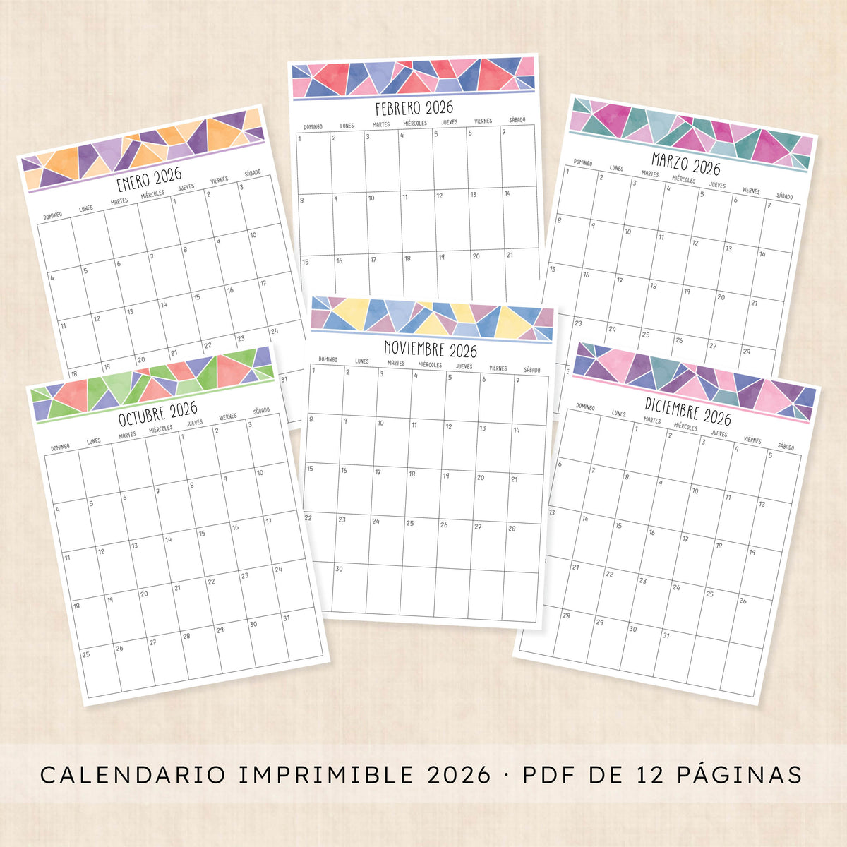 calendario 2026 para imprimir