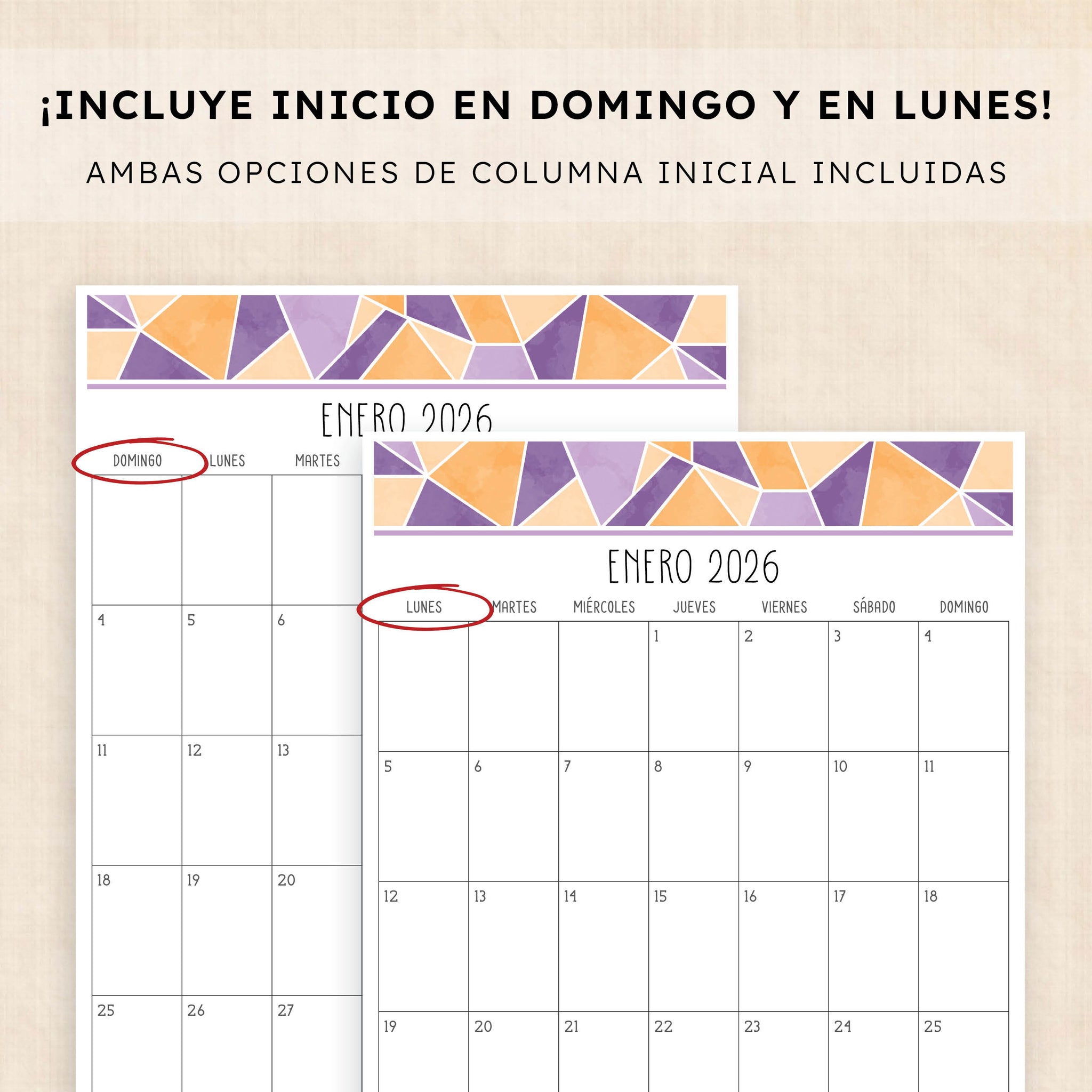calendario 2026 para imprimir