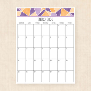 calendario 2026 para imprimir