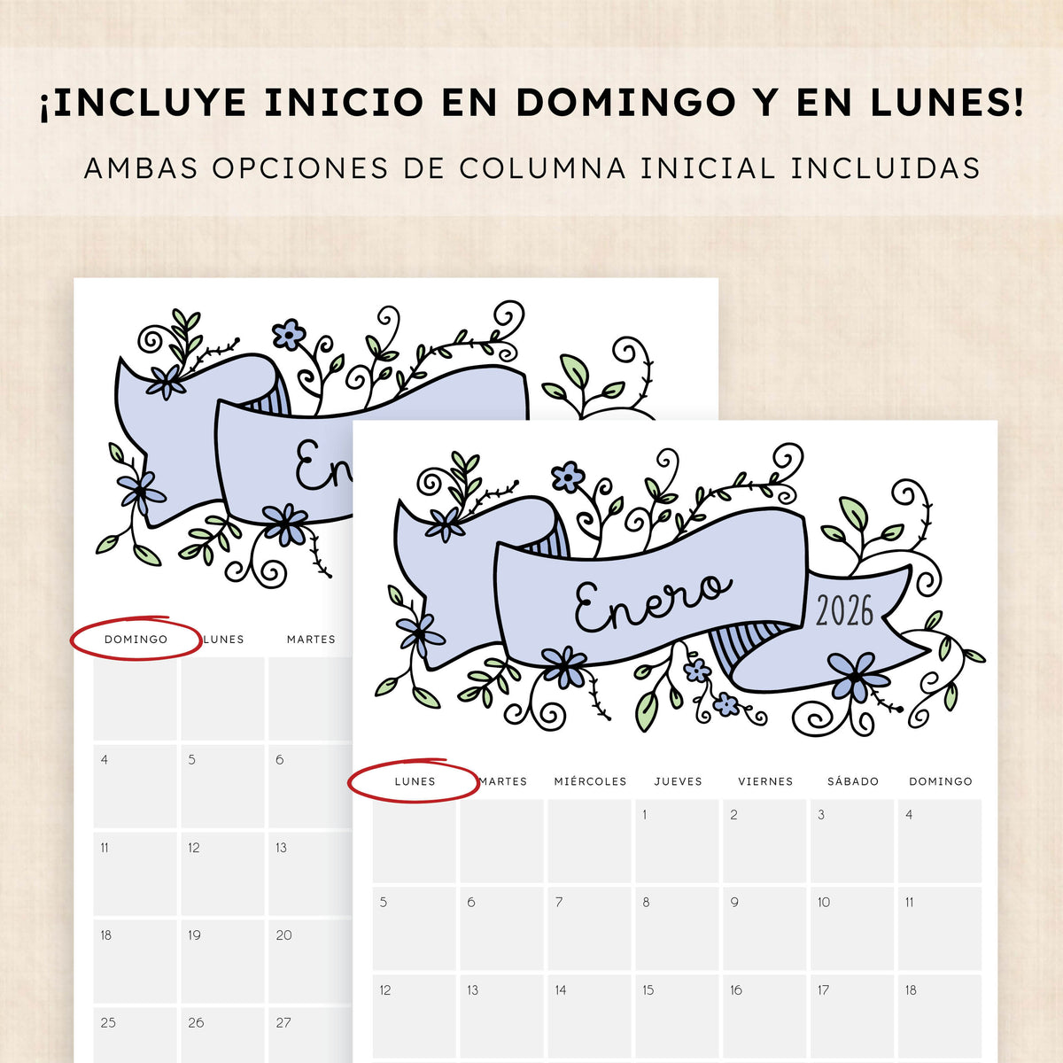 calendario 2026 para imprimir