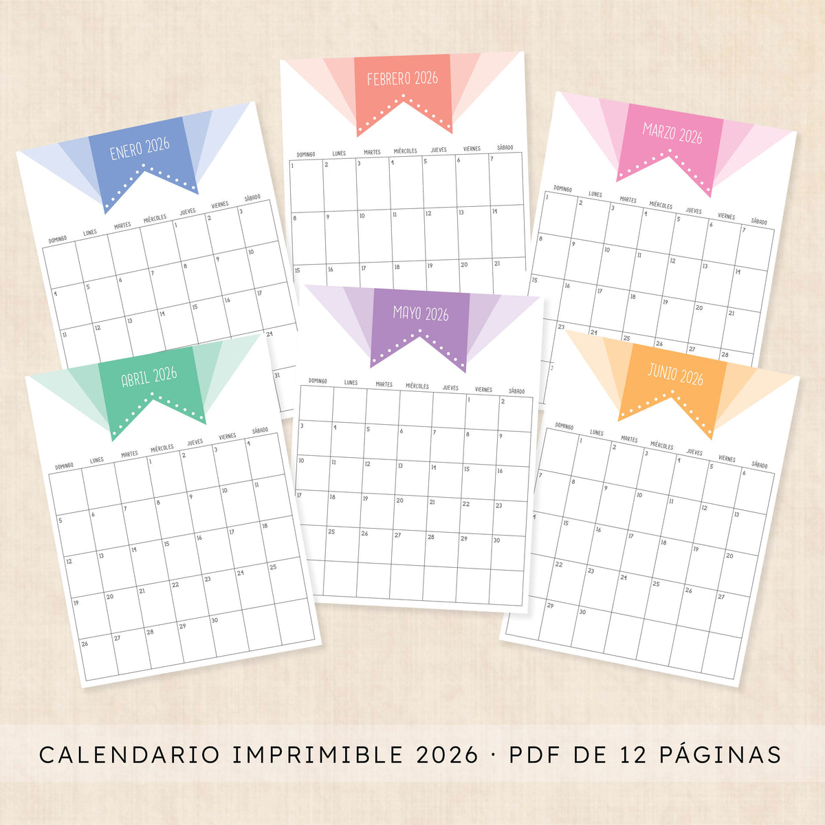 calendario 2026 para imprimir