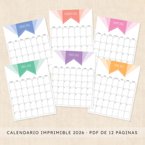 calendario 2026 para imprimir