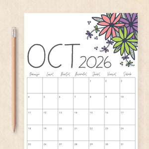 calendario 2026 para imprimir