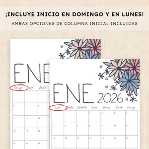 calendario 2026 para imprimir