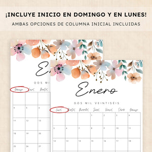 calendario 2026 para imprimir