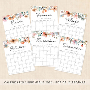 calendario 2026 para imprimir