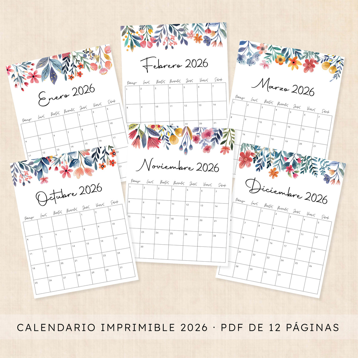 calendario 2026 para imprimir