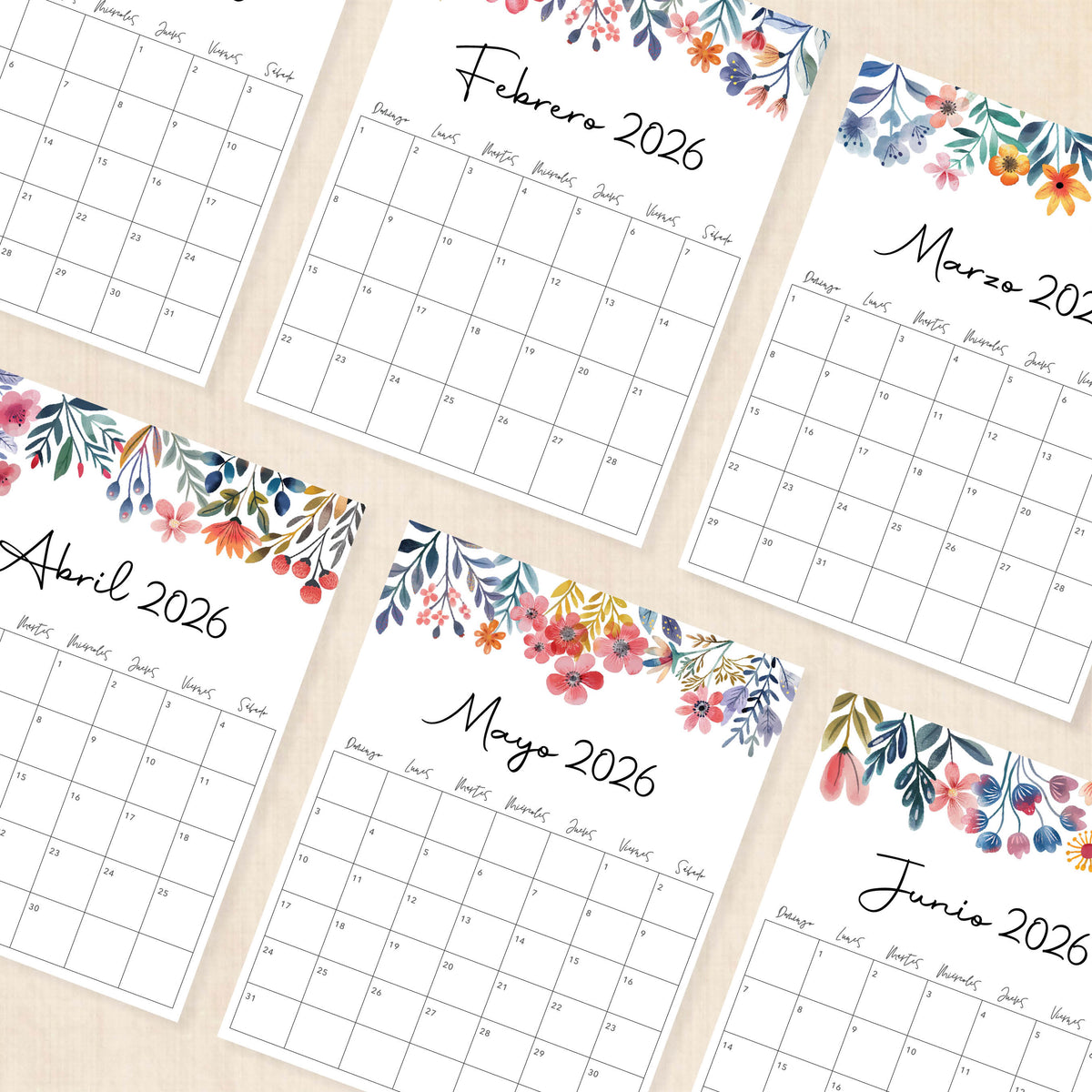 calendario 2026 para imprimir