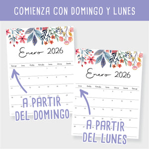 calendario 2026 para imprimir