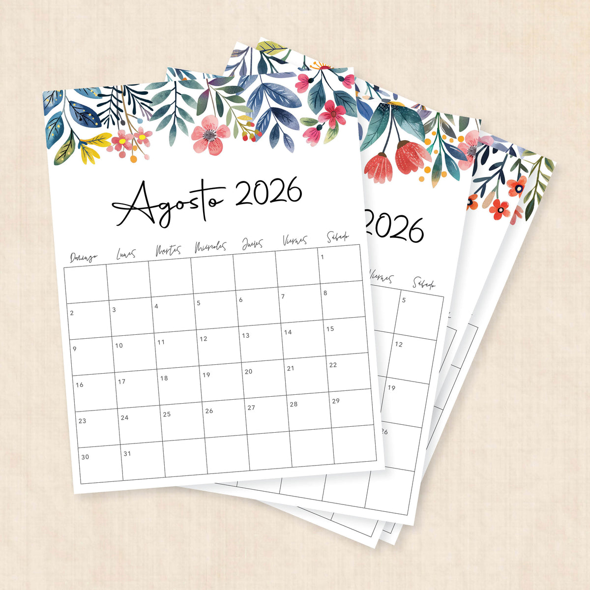 calendario 2026 para imprimir