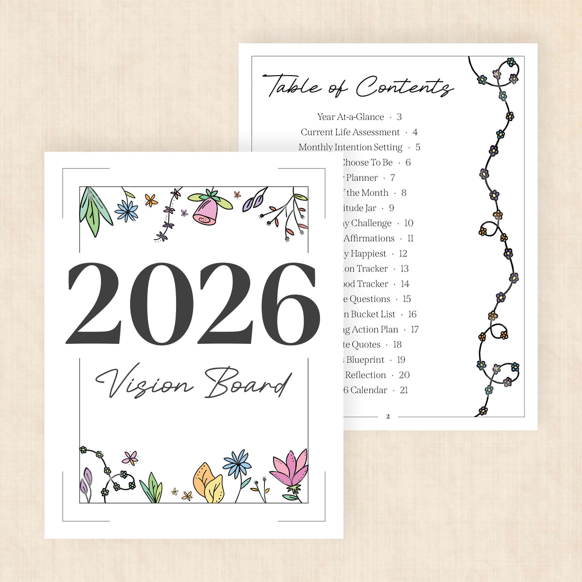 2026 vision board template