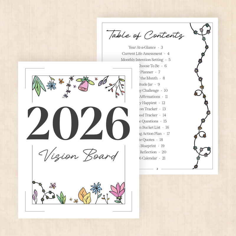2026 vision board template