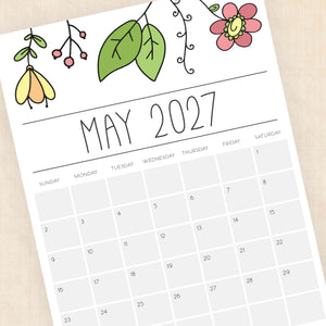 printable 2027 calendar