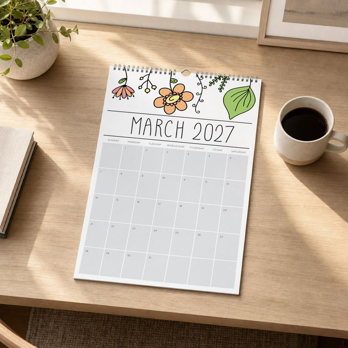 floral 2027 calendar