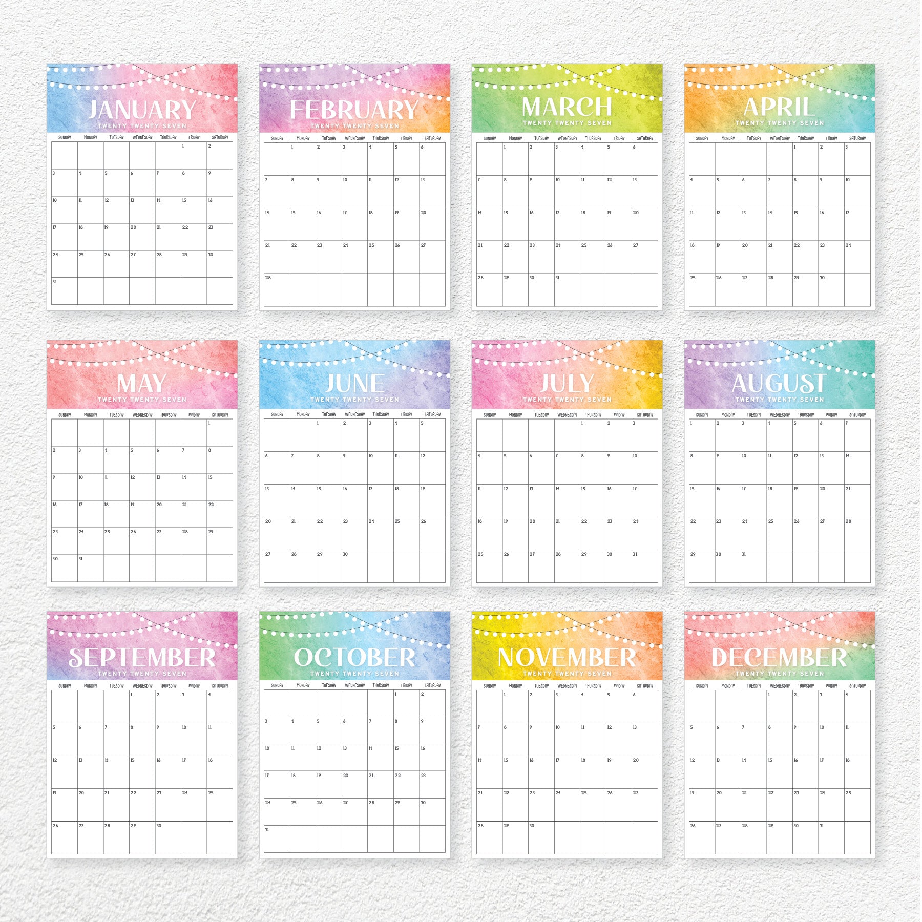 2027 calendar