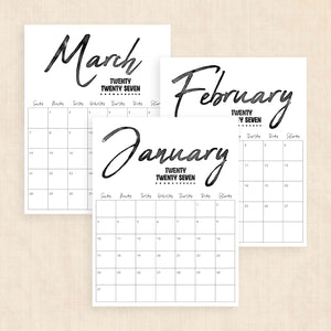 printable 2027 calendar