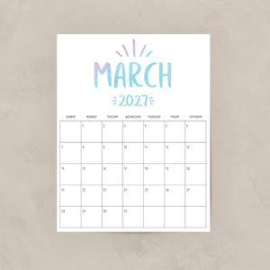 2027 calendar