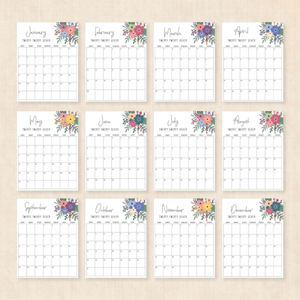 printable 2027 calendar