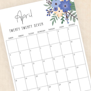 printable 2027 calendar