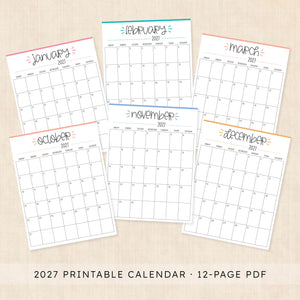 2027 calendar