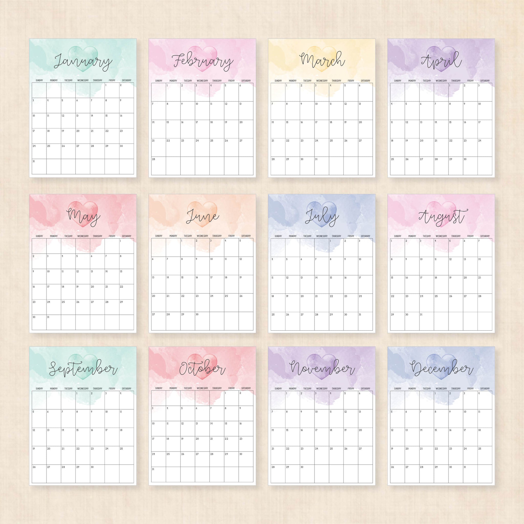 printable 2027 calendar