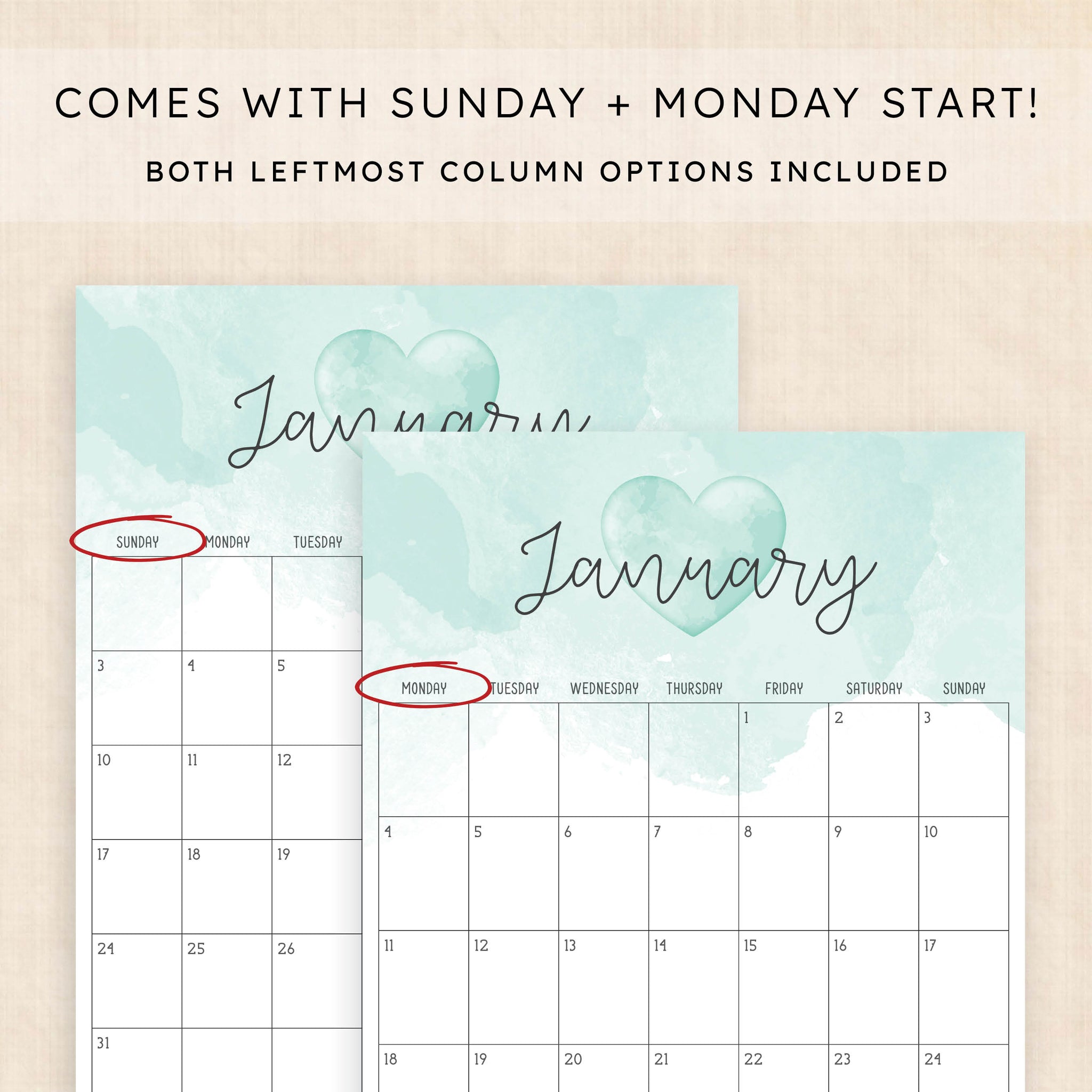 printable 2027 calendar