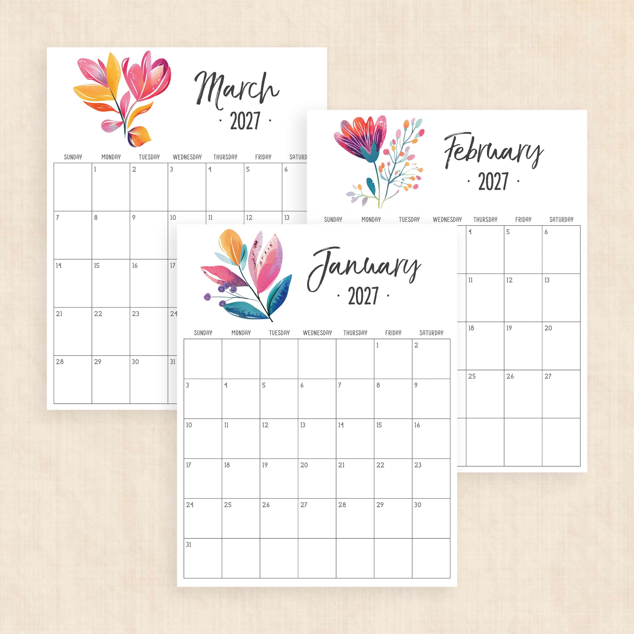 2027 calendar
