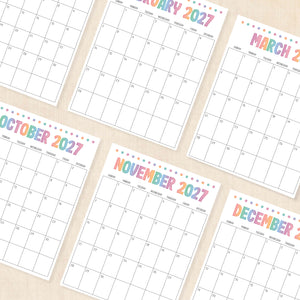 printable 2027 calendar