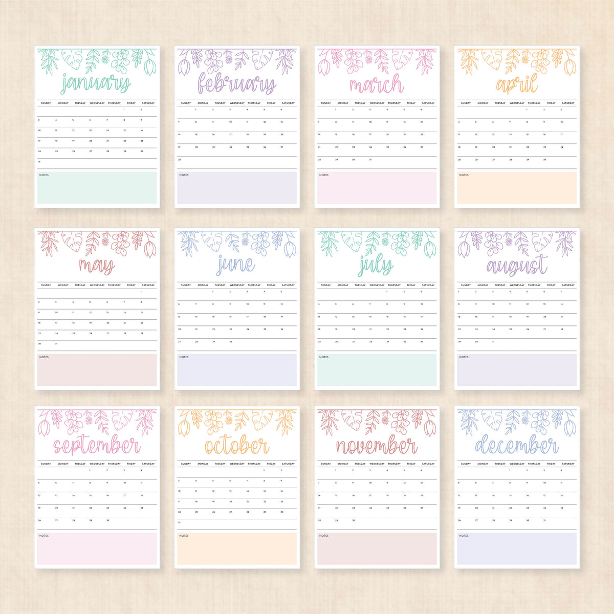printable 2027 calendar