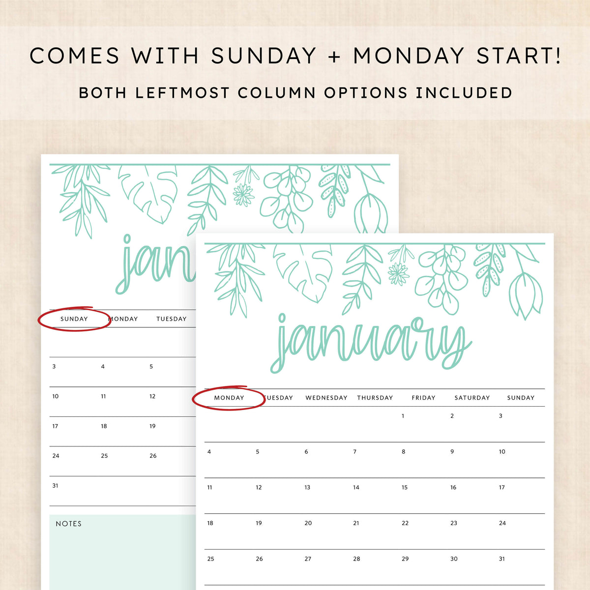 printable 2027 calendar