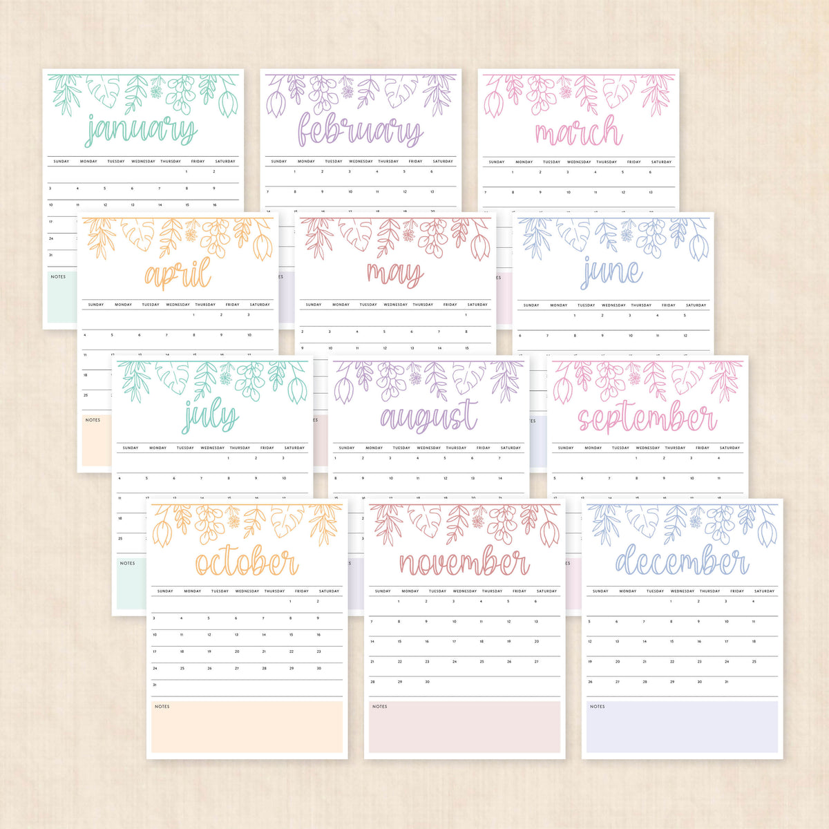 printable 2027 calendar