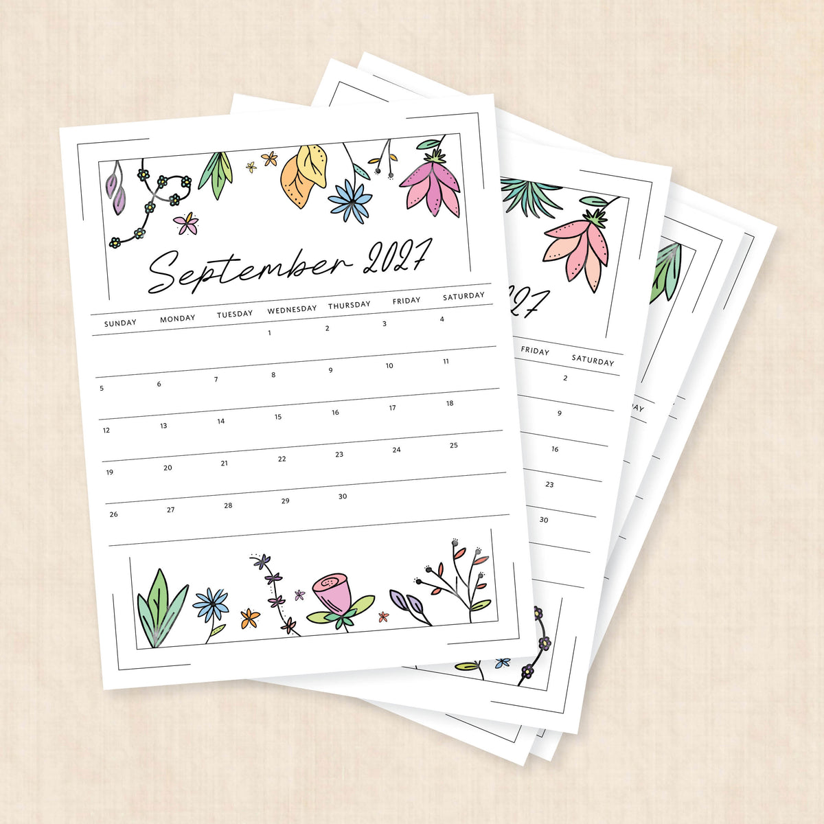 2027 calendar